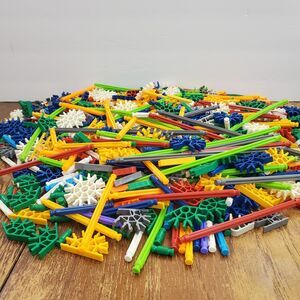 K'NEX Lot  1200 Pieces Rods Connectors Tires Mixed Parts Replacement KNEX Toy